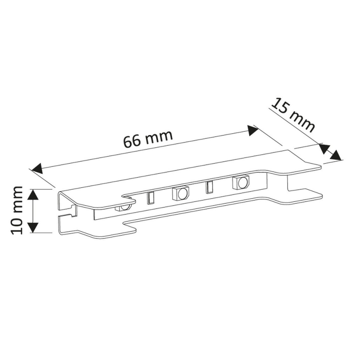LED Glaskantenbeleuchtung Blau + 2m Kabel Schrank und Vitrinenbeleuchtung