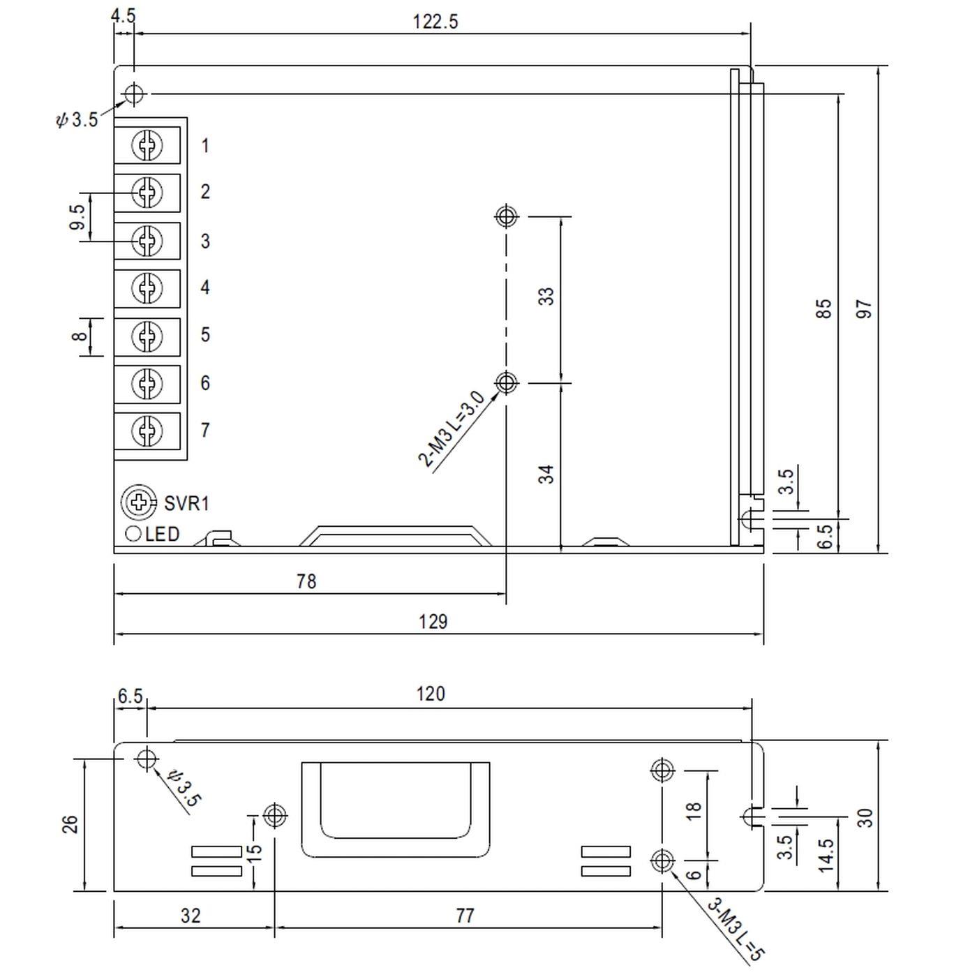 LRS-100-24 108W 24V 4,5A Industrielles Netzteil