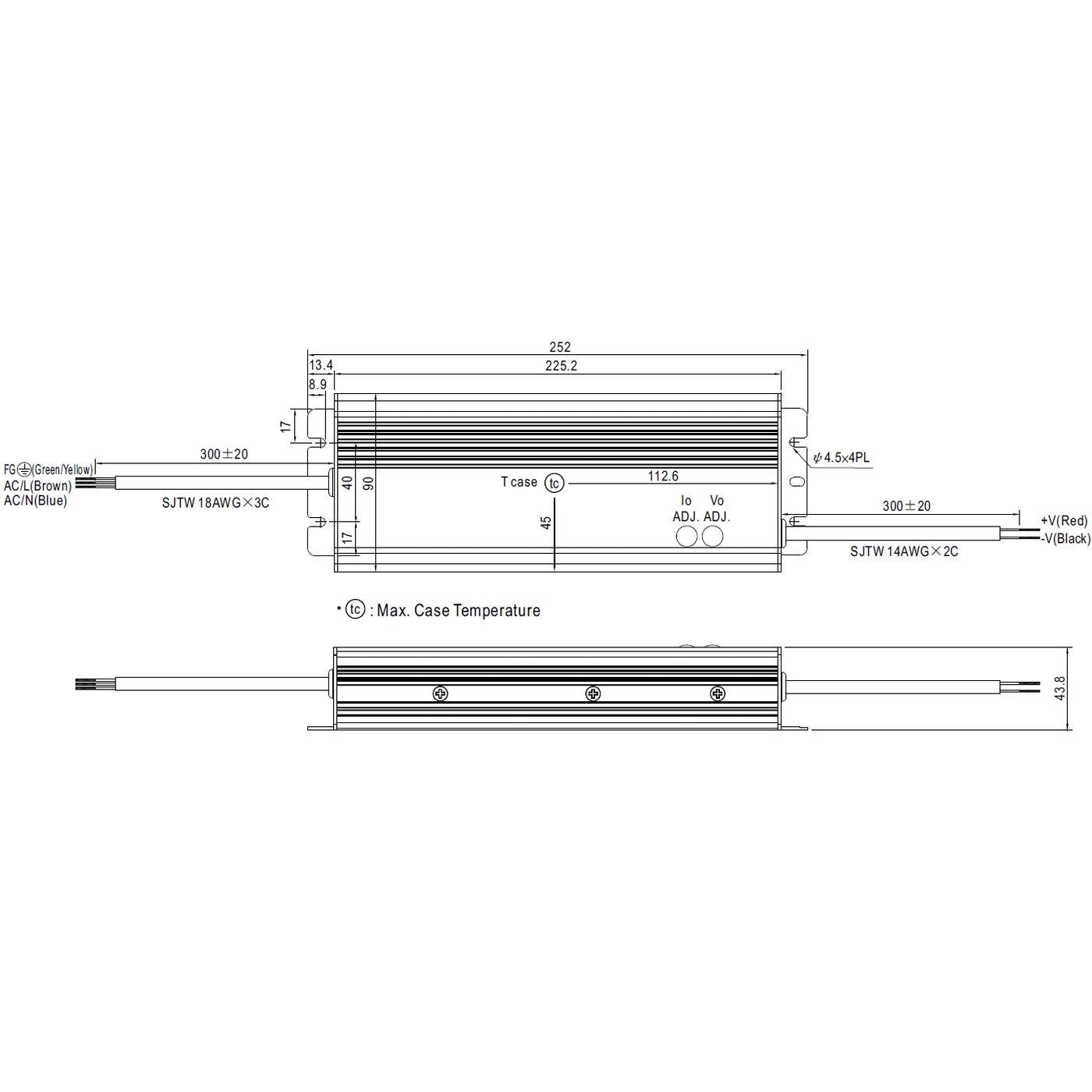 HLG-320H-36A 320W 36V 8,9A LED Netzteil Trafo Treiber IP65