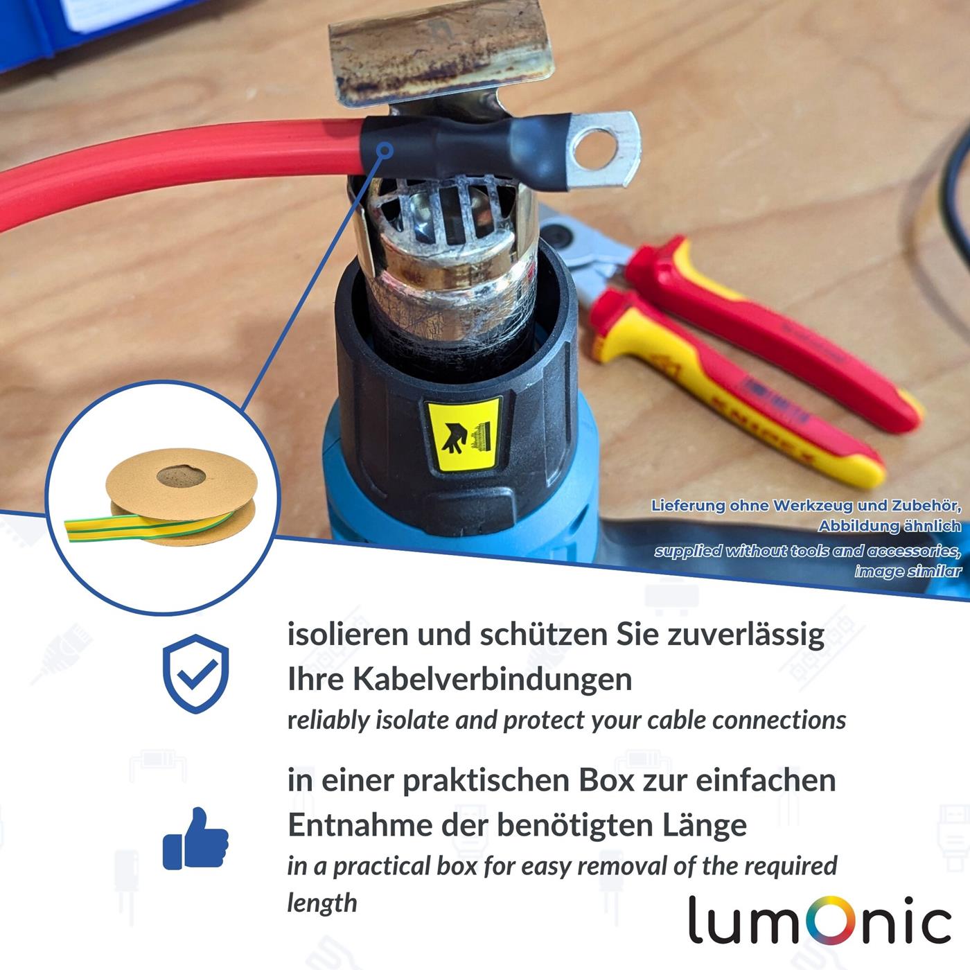 5m Schrumpfschlauch Box 2:1 16 -> 8mm Rot