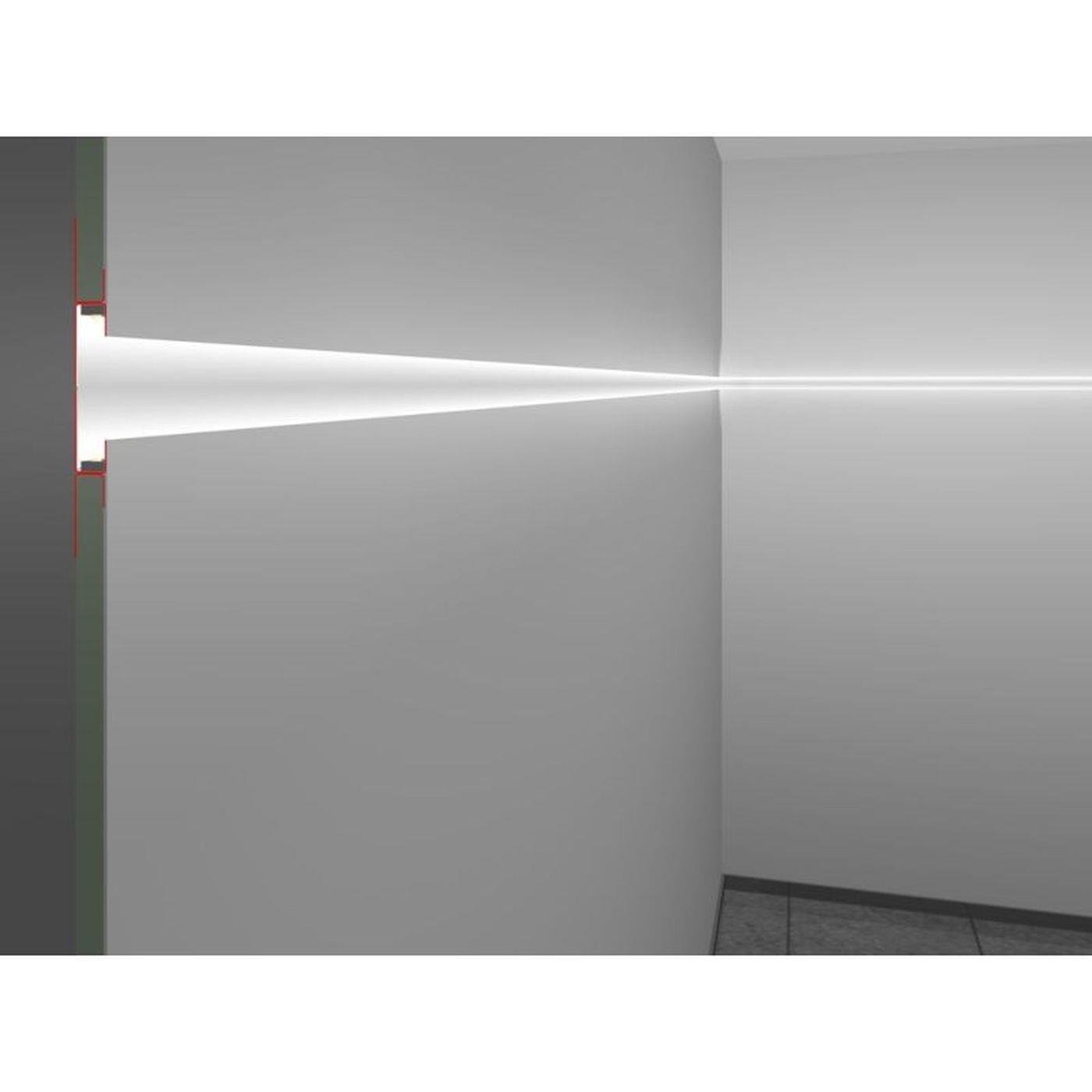 2m LED Trockenbauprofil SNL 70mm Sichtschenkel für Gipskartonplatten Stahl Zinkblech