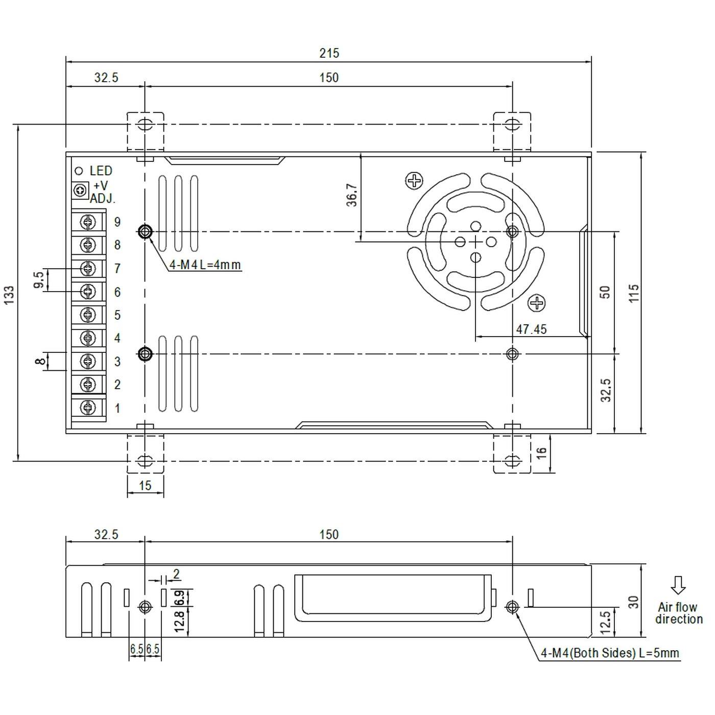 RSP-320-24 320W 24V 13,4A Industrielles Netzteil