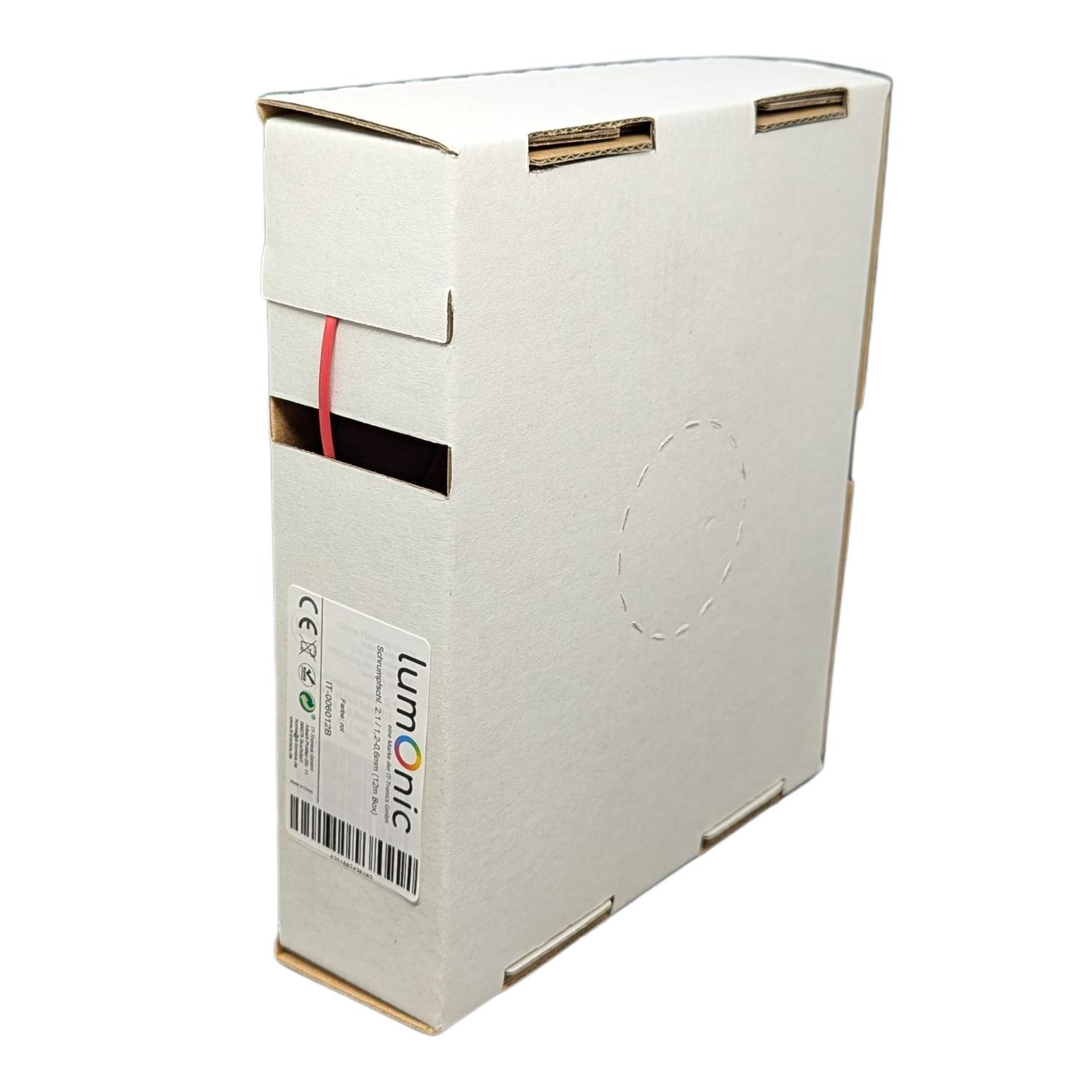 12m Schrumpfschlauch Box 2:1 1,2 -> 0,6mm Rot