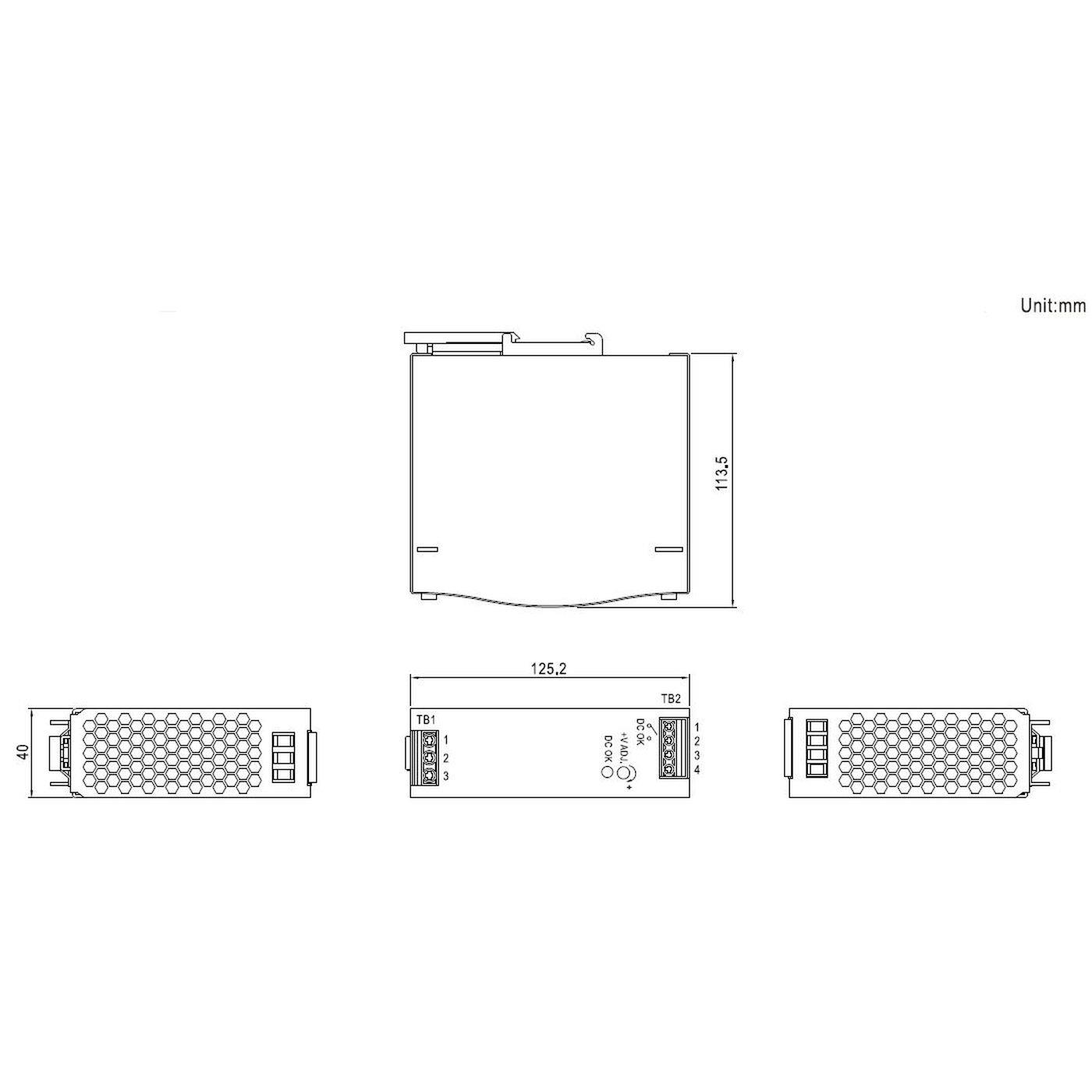 SDR-120-48 120W 48V 2,5A Hutschienen Netzteil