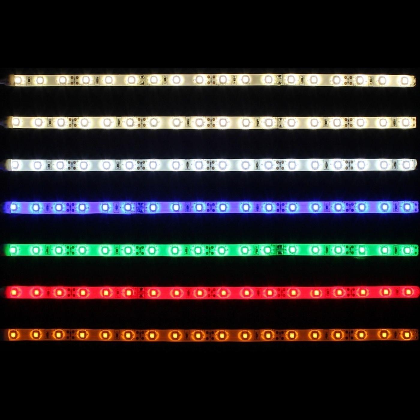 1m (100cm) LED Streifen Band Leiste 12V Warm Weiß 3000K IP65 60LEDs 60LED/m SMD3528