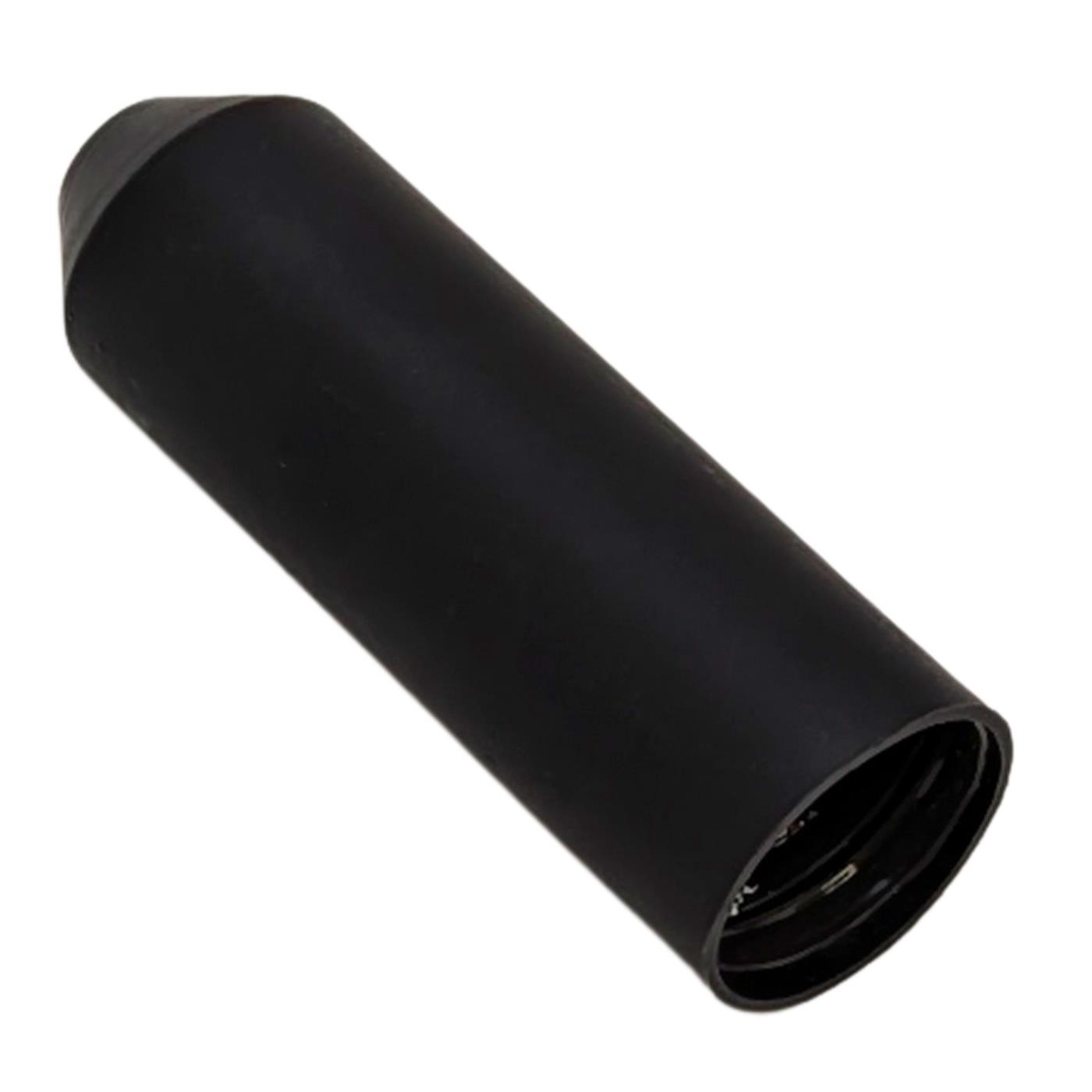 Warmschrumpf Endkappe mit Kleber 20 -> 6mm schwarz Verhältnis 3:1 vernetztes Polyolefin Schrumpfkappe für Kabel, Rohre und Seile