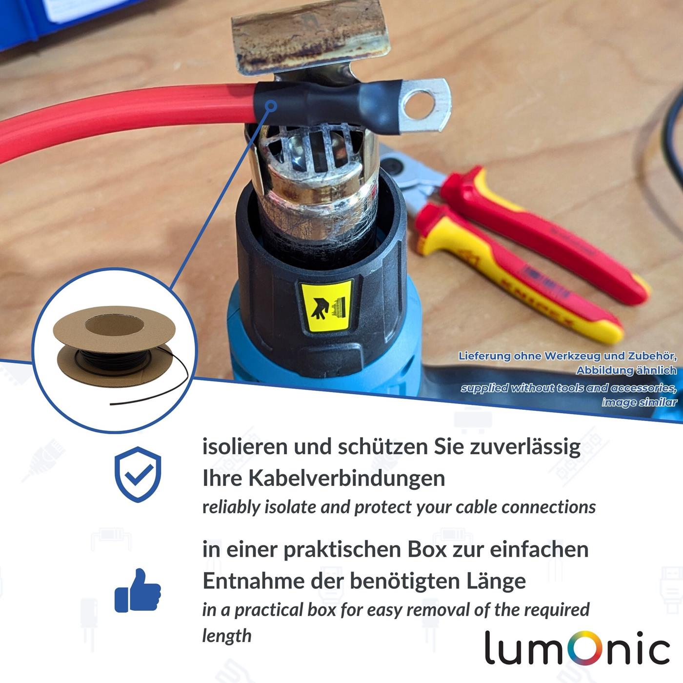 12m Schrumpfschlauch Box 2:1 1,2 -> 0,6mm Rot