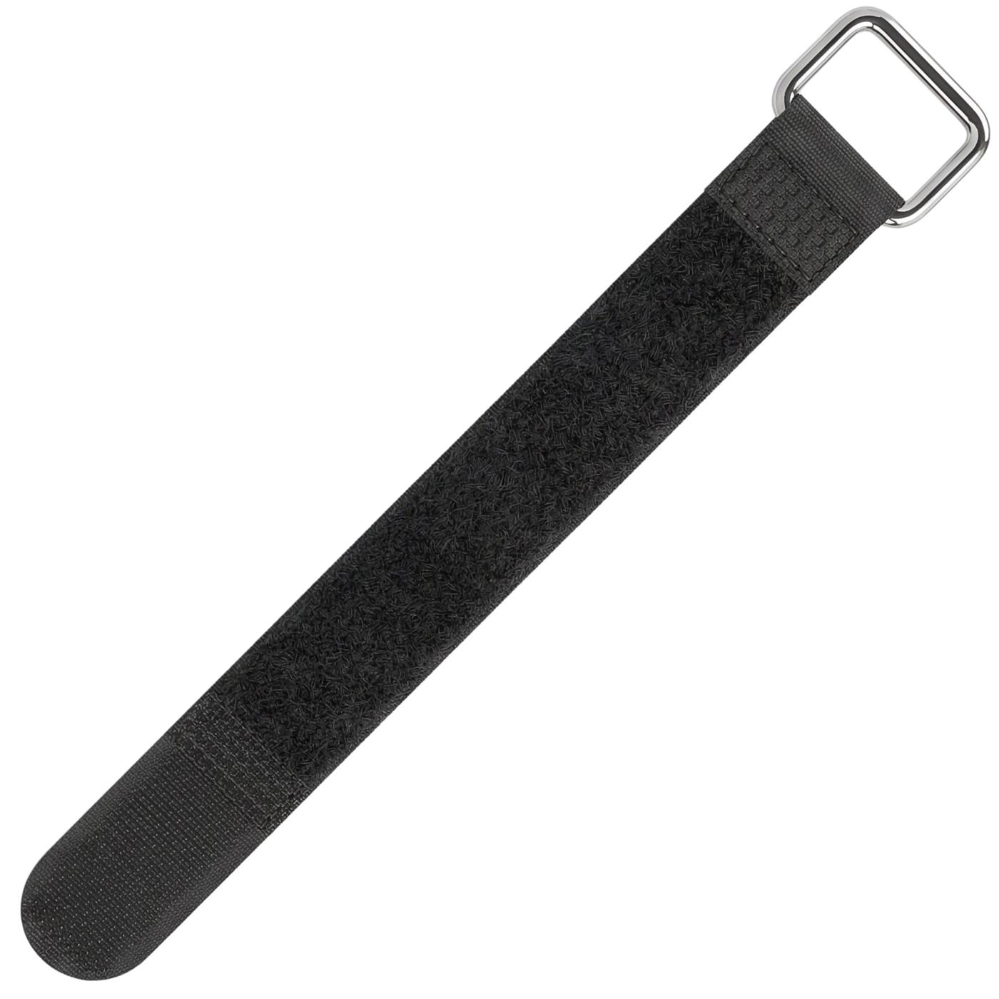 Lumonic 10 Stück Klettkabelbinder schwarz, 600x38mm, normal, robuste Metallöse, Kabelklett mehrfach wiederverwendbar, einfaches Kabelmanagement und Ordnung
