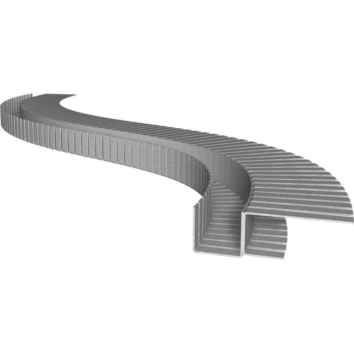 2m LED Trockenbauprofil DSL flex für schwebende Flächen für Gipskartonplatten Stahl Zinkblech