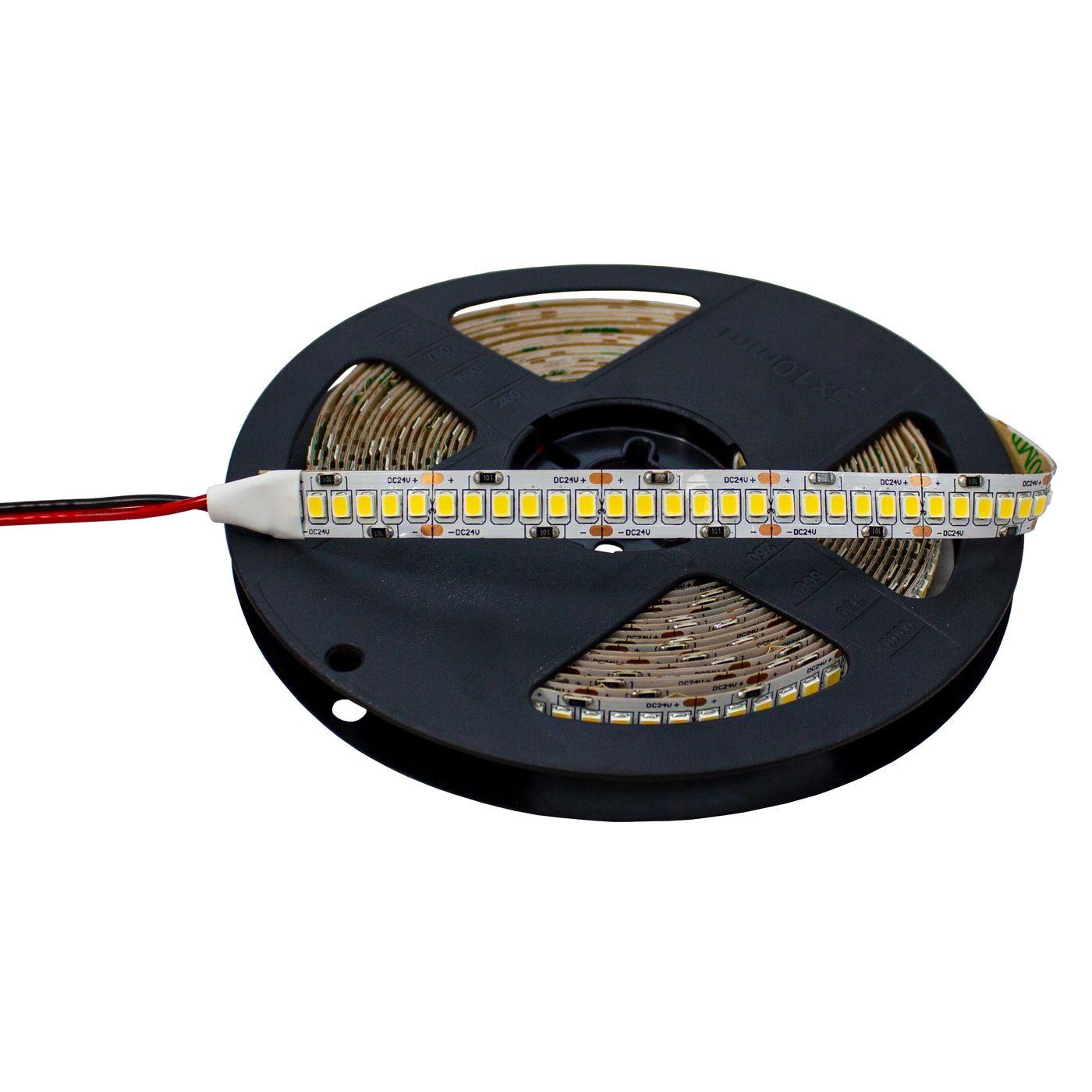 5m (500cm) LED Streifen Band Leiste 24V Warm Weiß 3000K IP20 1200LEDs 240LED/m SMD2835