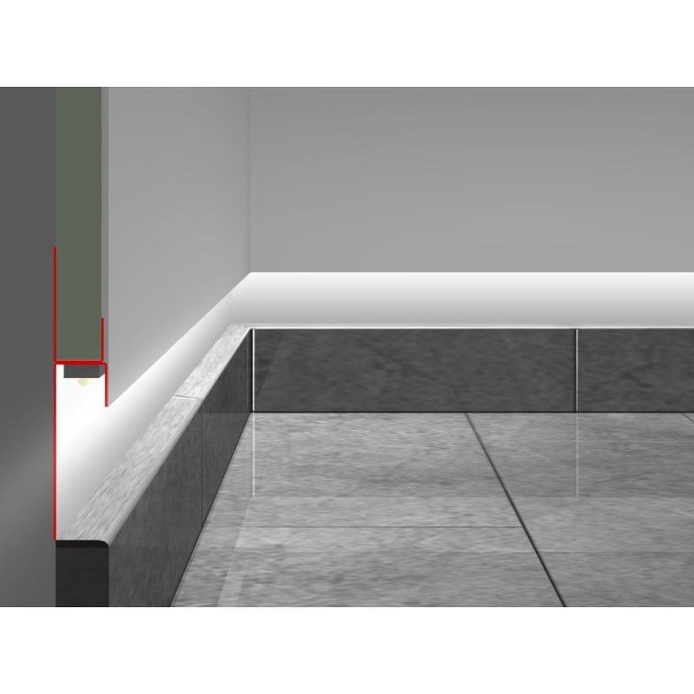 2m LED Trockenbauprofil SNL 70mm Sichtschenkel für Gipskartonplatten Stahl Zinkblech