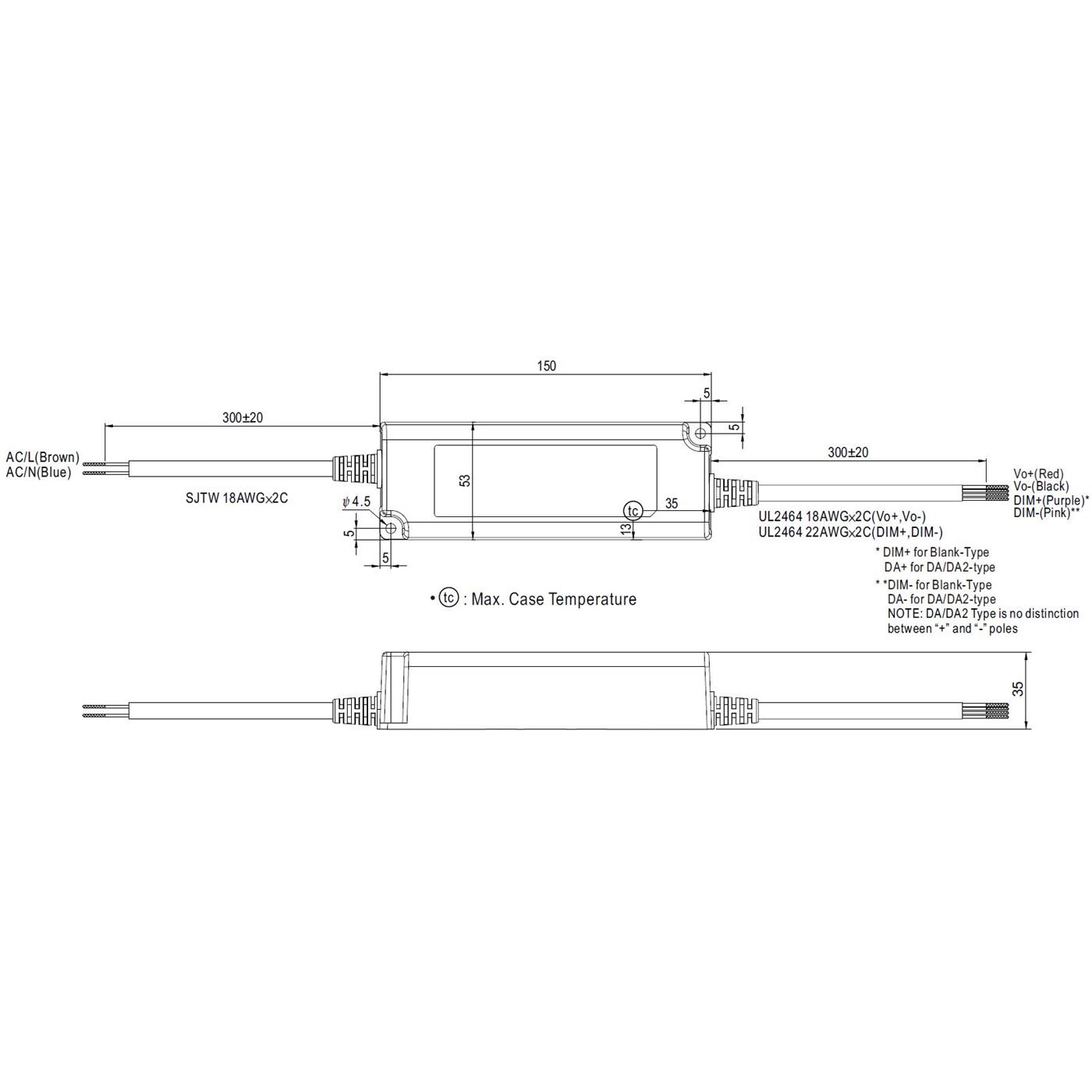 PWM-60-12DA2 60W 12V 5A LED Netzteil Trafo Treiber IP65 Dimmbar DALI2 PWM