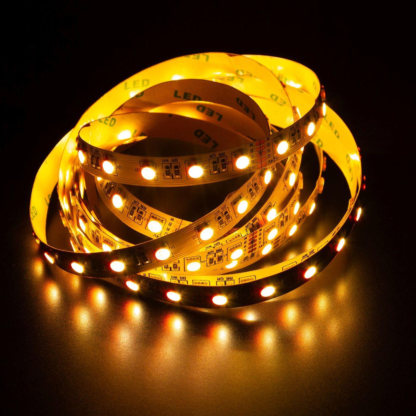 5m (500cm) RGBW 6000K 4in1 LED Streifen Band Leiste 24V IP20 300LEDs 60LED/m SMD5050