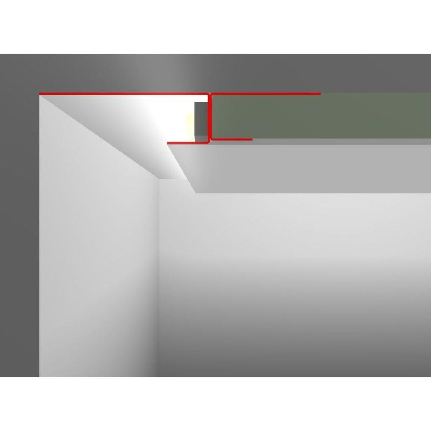 2m LED Trockenbauprofil SNL 70mm Sichtschenkel für Gipskartonplatten Stahl Zinkblech