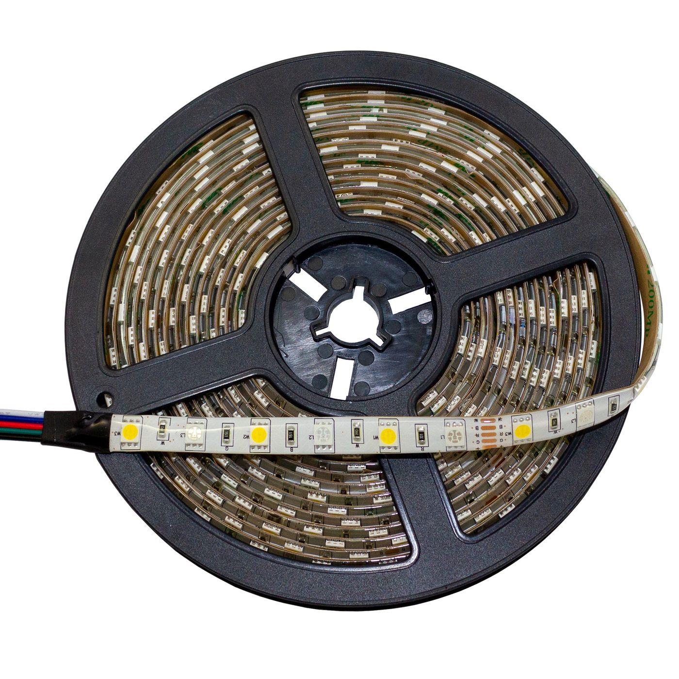 5m (500cm) RGBW 6000K LED Streifen Band Leiste 12V IP65 300LEDs 60LED/m SMD5050