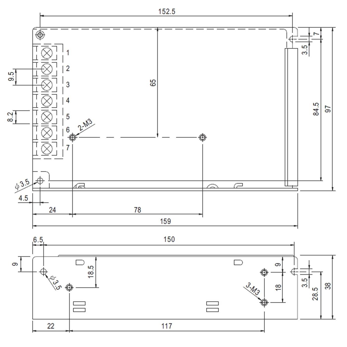 RS-100-12 100W 12V 8,5A Industrielles Netzteil