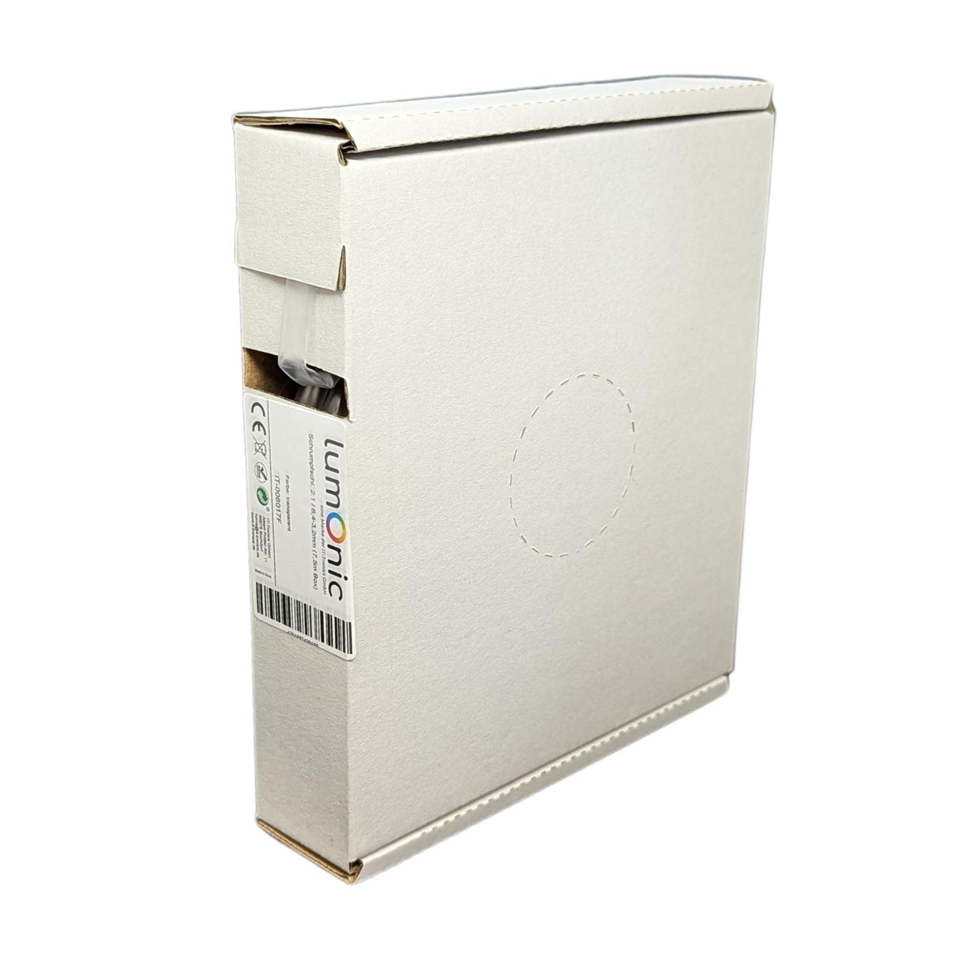 7,5m Schrumpfschlauch Box 2:1 6,4 -> 3,2mm Transparent