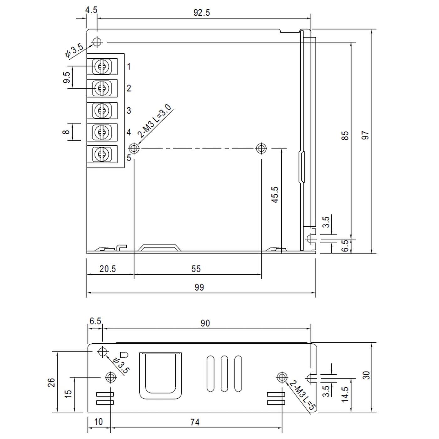 LRS-75-12 72W 12V 6A Industrielles Netzteil