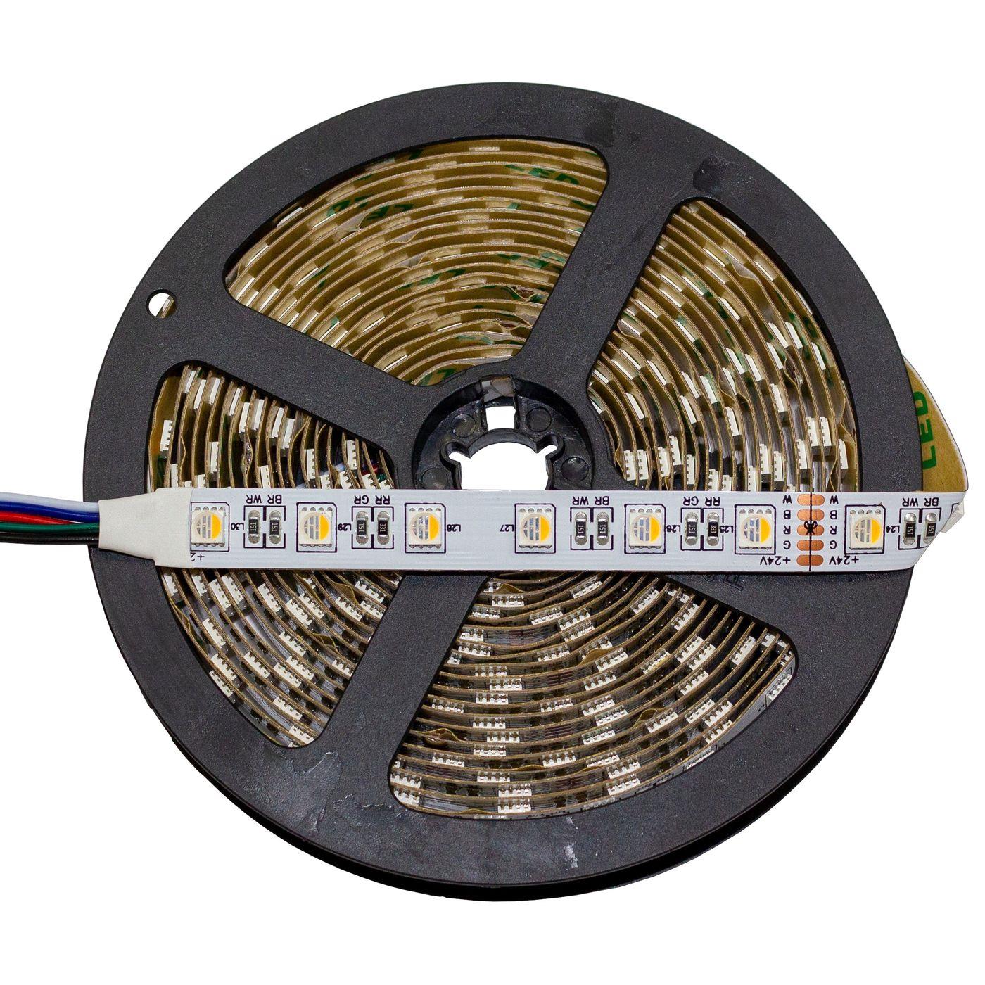 5m (500cm) RGBWW 3000K 4in1 LED Streifen Band Leiste 24V IP20 300LEDs 60LED/m SMD5050