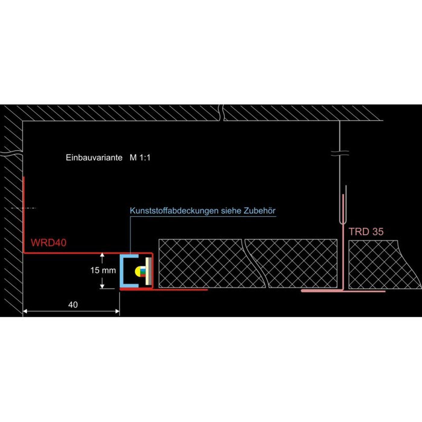 2m LED Trockenbauprofil TRD-35 Trägerprofil für Rasterdecken Stahl Zinkblech