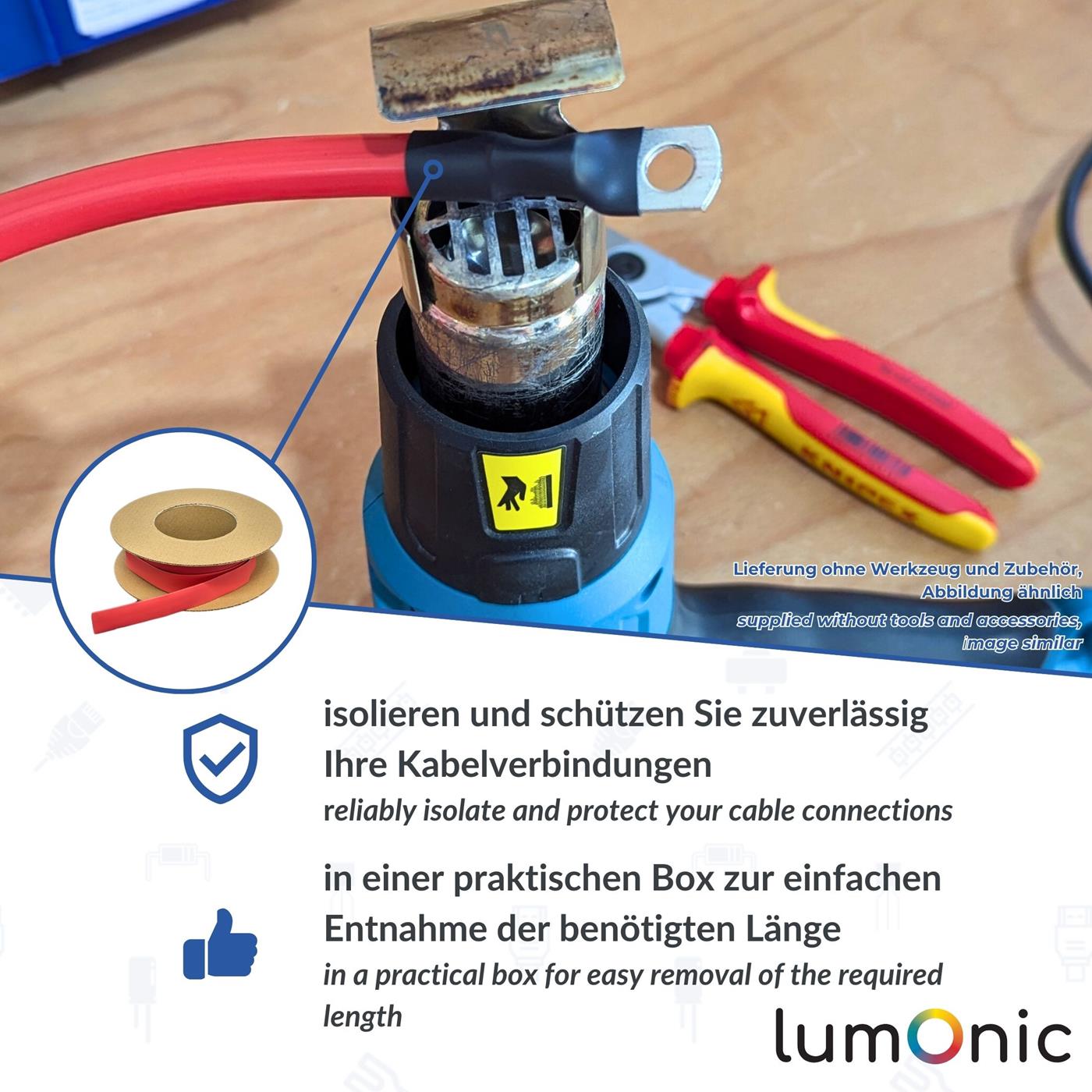6m Schrumpfschlauch Box 2:1 12,7 -> 6,4mm Transparent