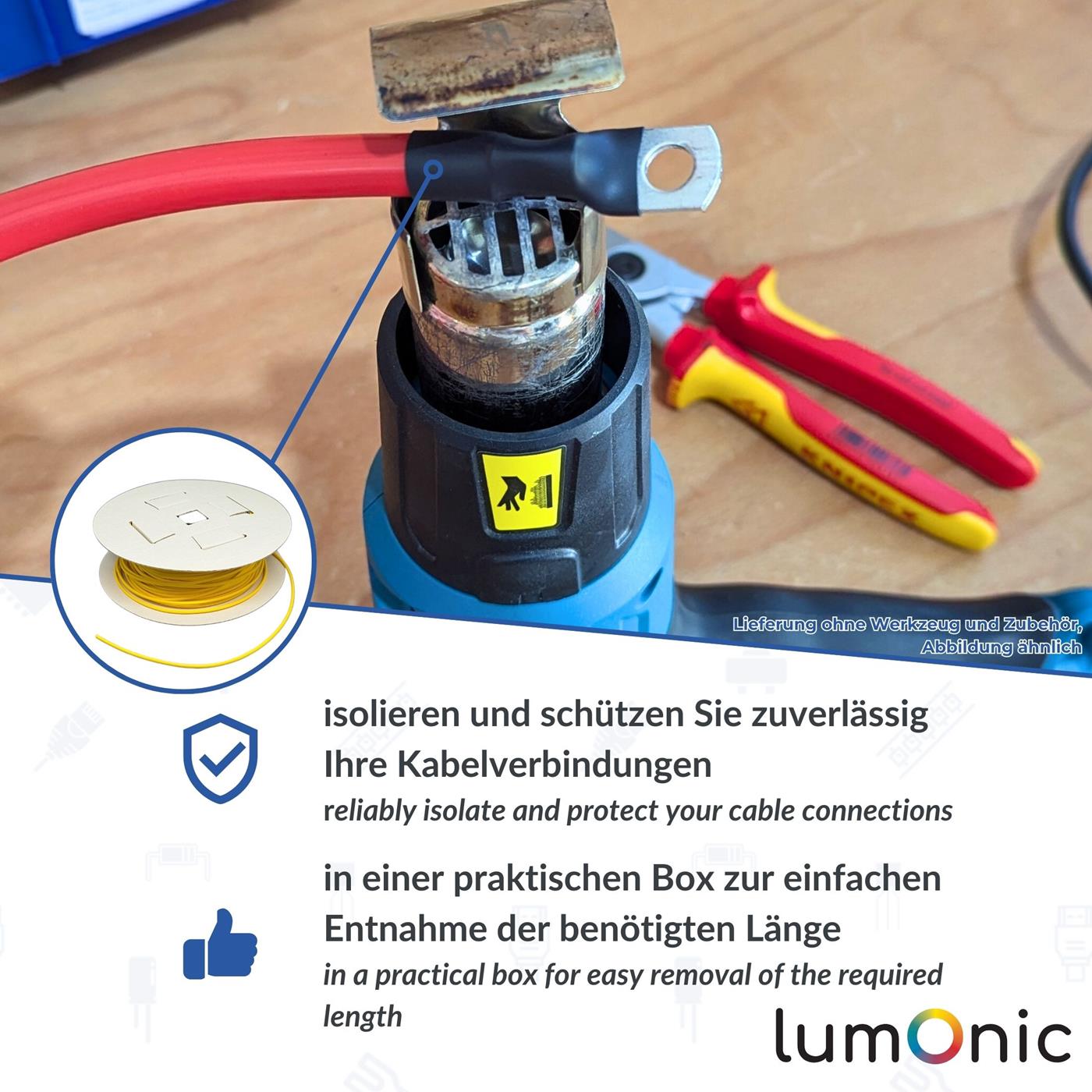 12m Schrumpfschlauch Box 2:1 1,6 -> 0,8mm Transparent