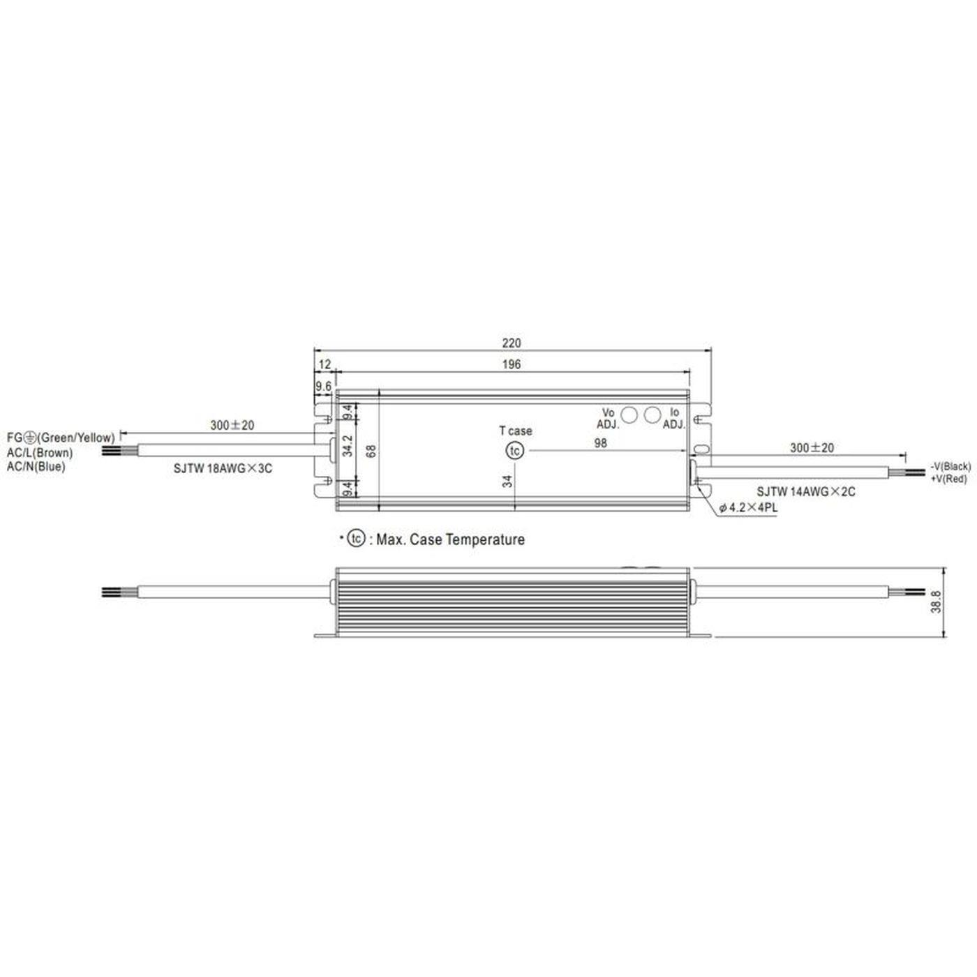 HLG-120H-48A 120W 48V 2,5A LED Netzteil Trafo Treiber IP65