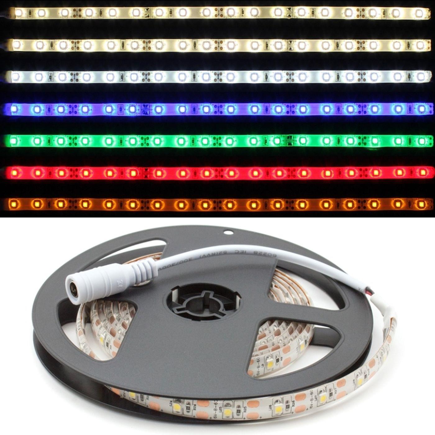 2m (200cm) LED Streifen Band Leiste 5V Warm Weiß 3000K IP65 120LEDs 60LED/m SMD3528