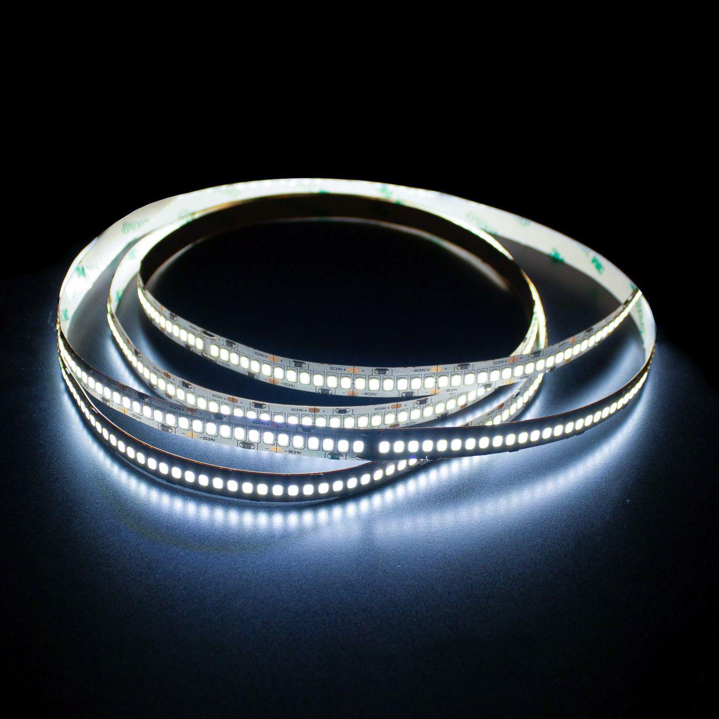 5m (500cm) LED Streifen Band Leiste 24V Kalt Weiß 6000K IP20 1200LEDs 240LED/m SMD2835