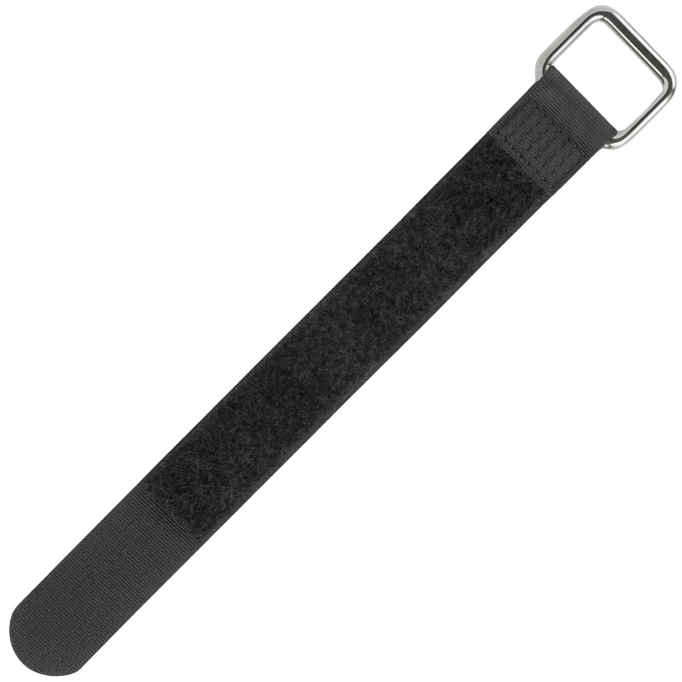 Lumonic 10 Stück Klettkabelbinder schwarz, 150x16mm, gekreuzt, robuste Metallöse, Kabelklett mehrfach wiederverwendbar, einfaches Kabelmanagement und Ordnung