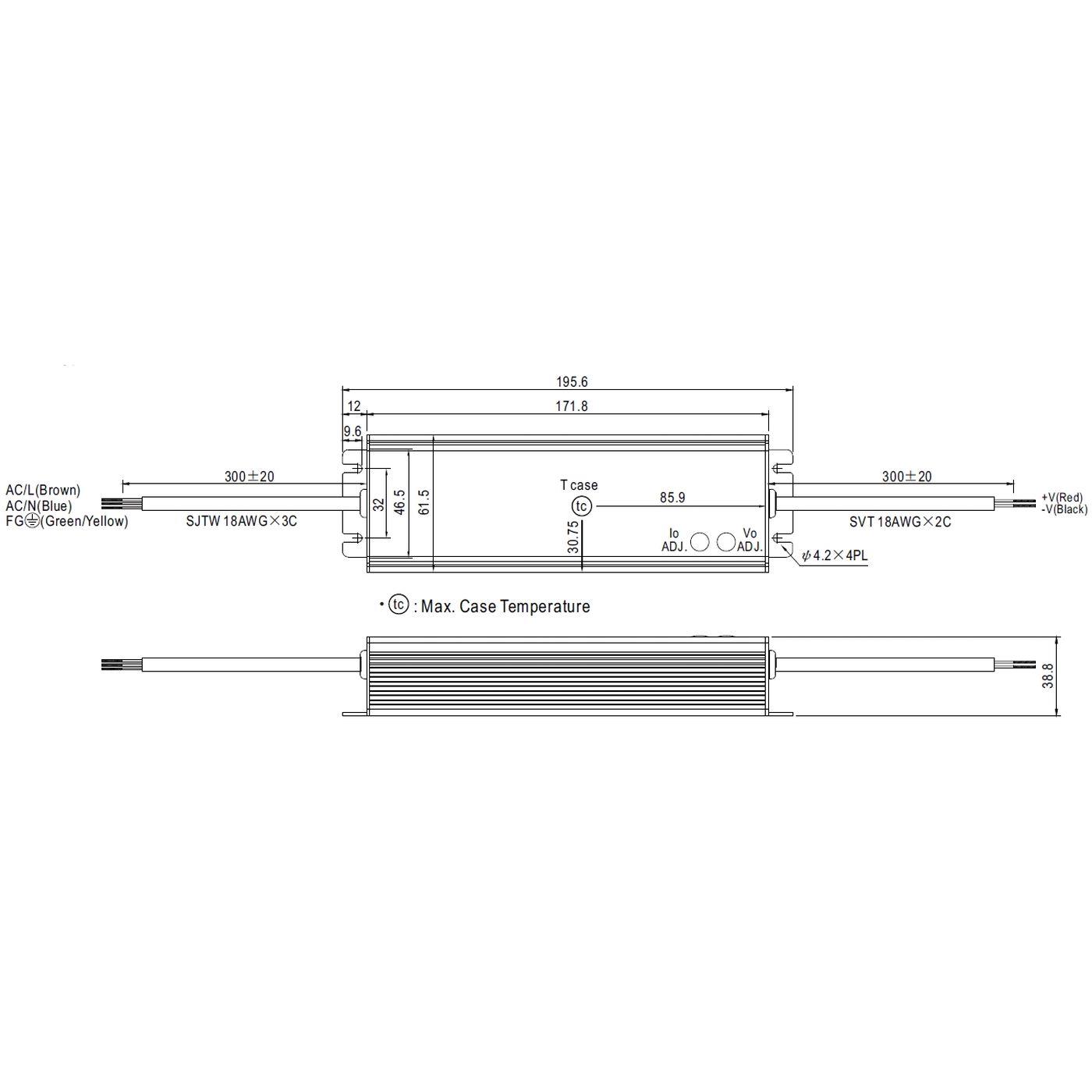 HLG-80H-24A 81W 24V 3,4A LED Netzteil Trafo Treiber IP65