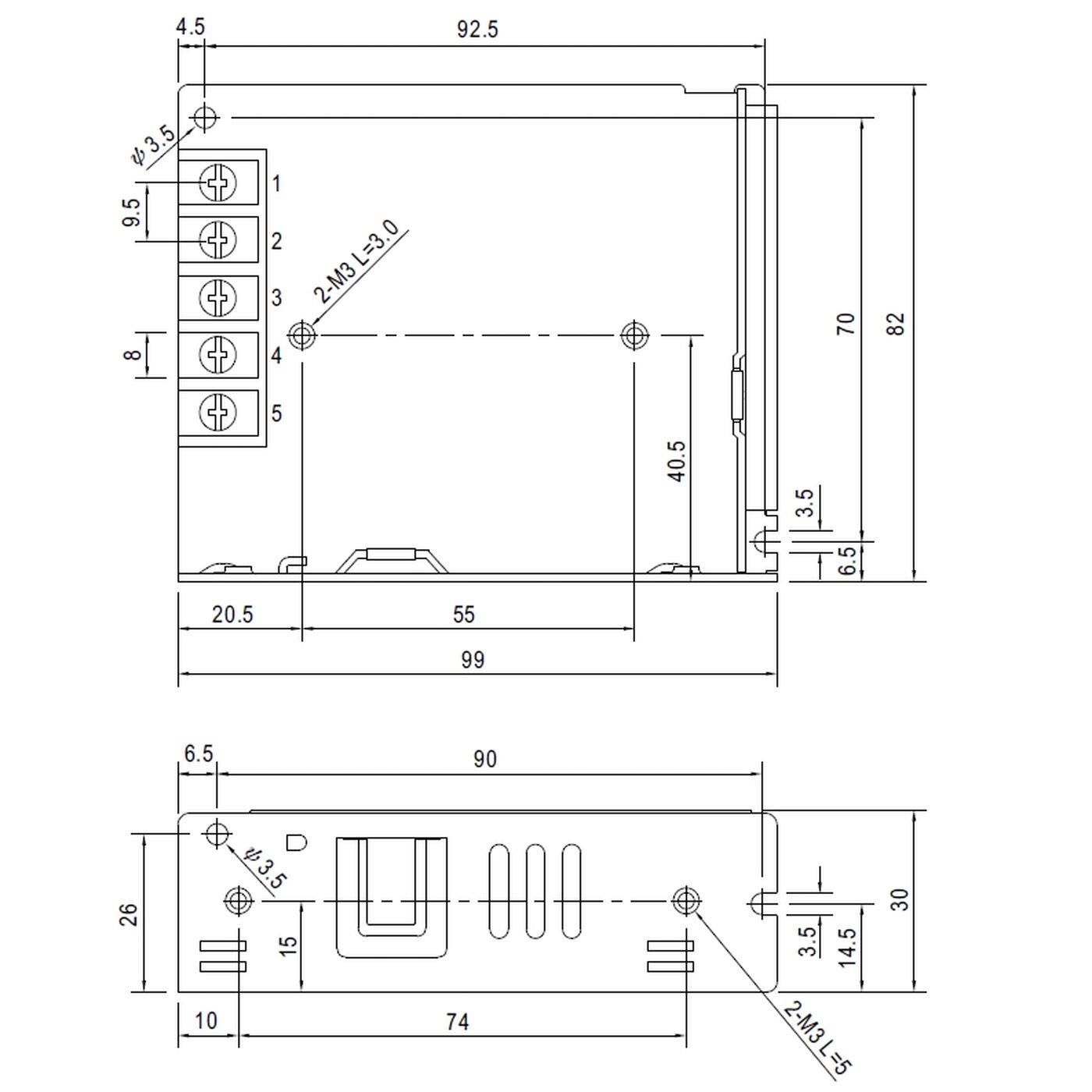 LRS-35-24 36W 24V 1,5A Industrielles Netzteil